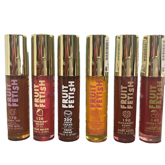 Milani Makeup 6 X Milani Fruit Fetish Lip Oils Cherry Line Coco